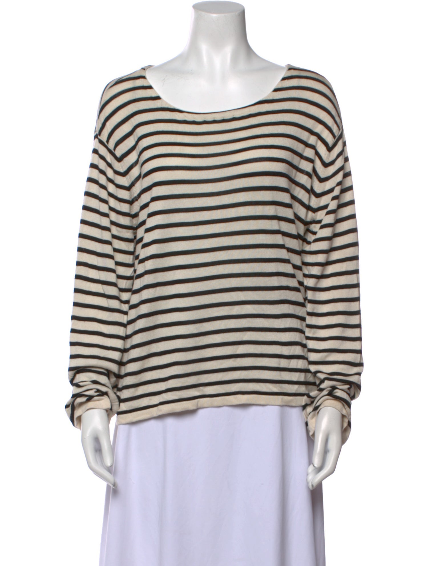 Khaite Silk Striped T-Shirt