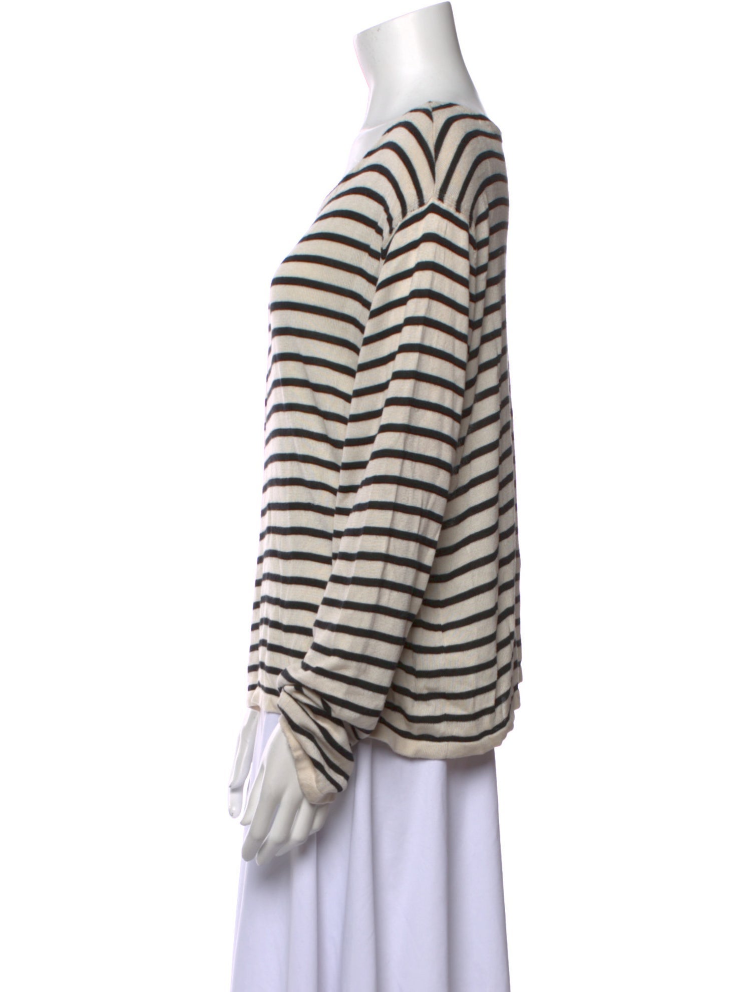 Khaite Silk Striped T-Shirt