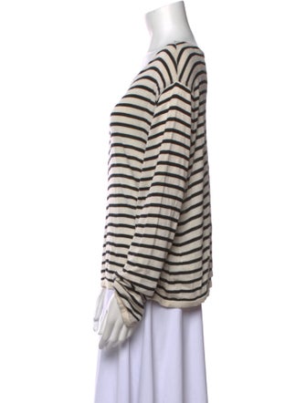Khaite Silk Striped T-Shirt