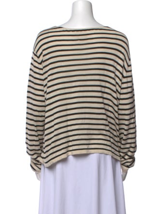 Khaite Silk Striped T-Shirt