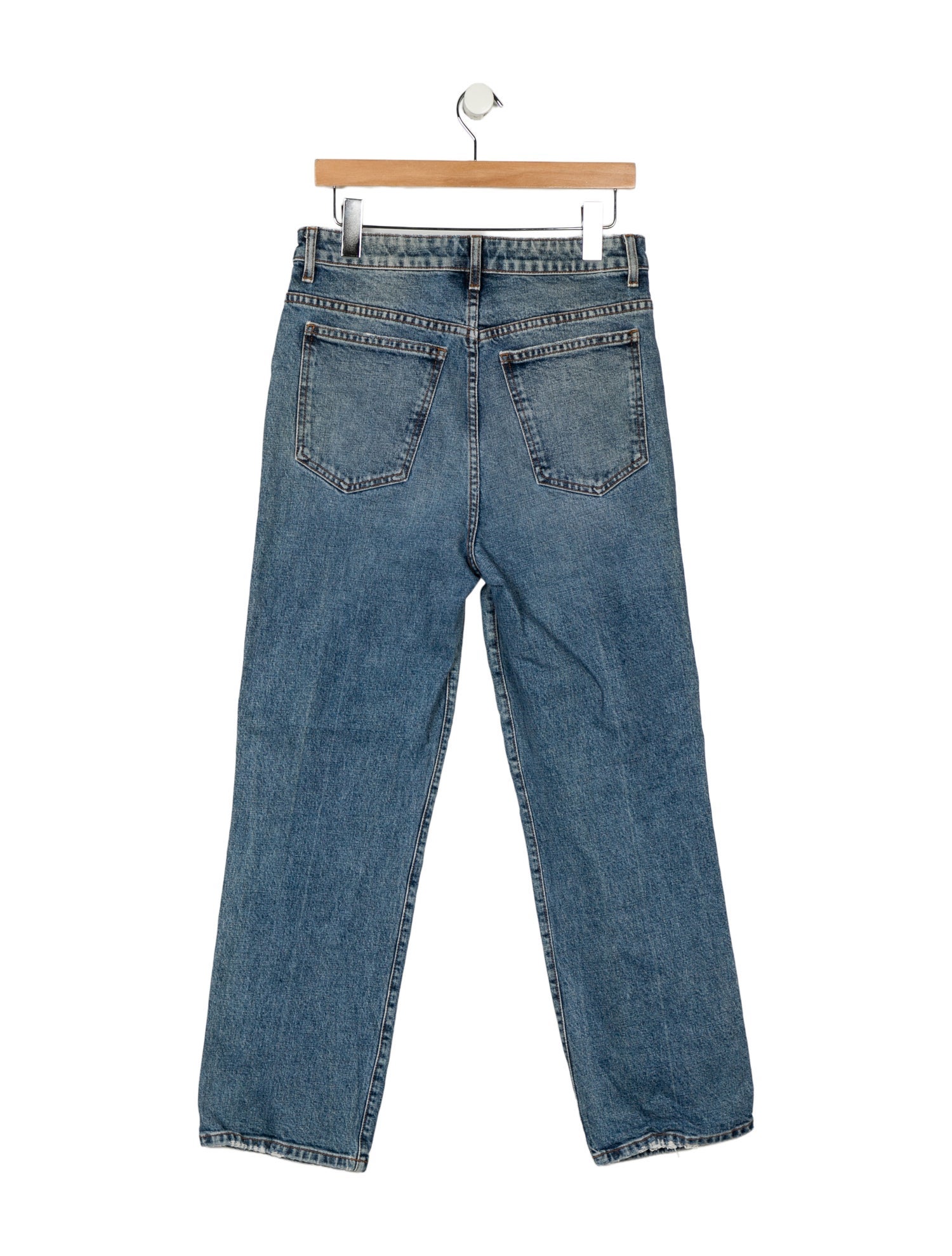 Khaite High-Rise Straight Leg Jeans