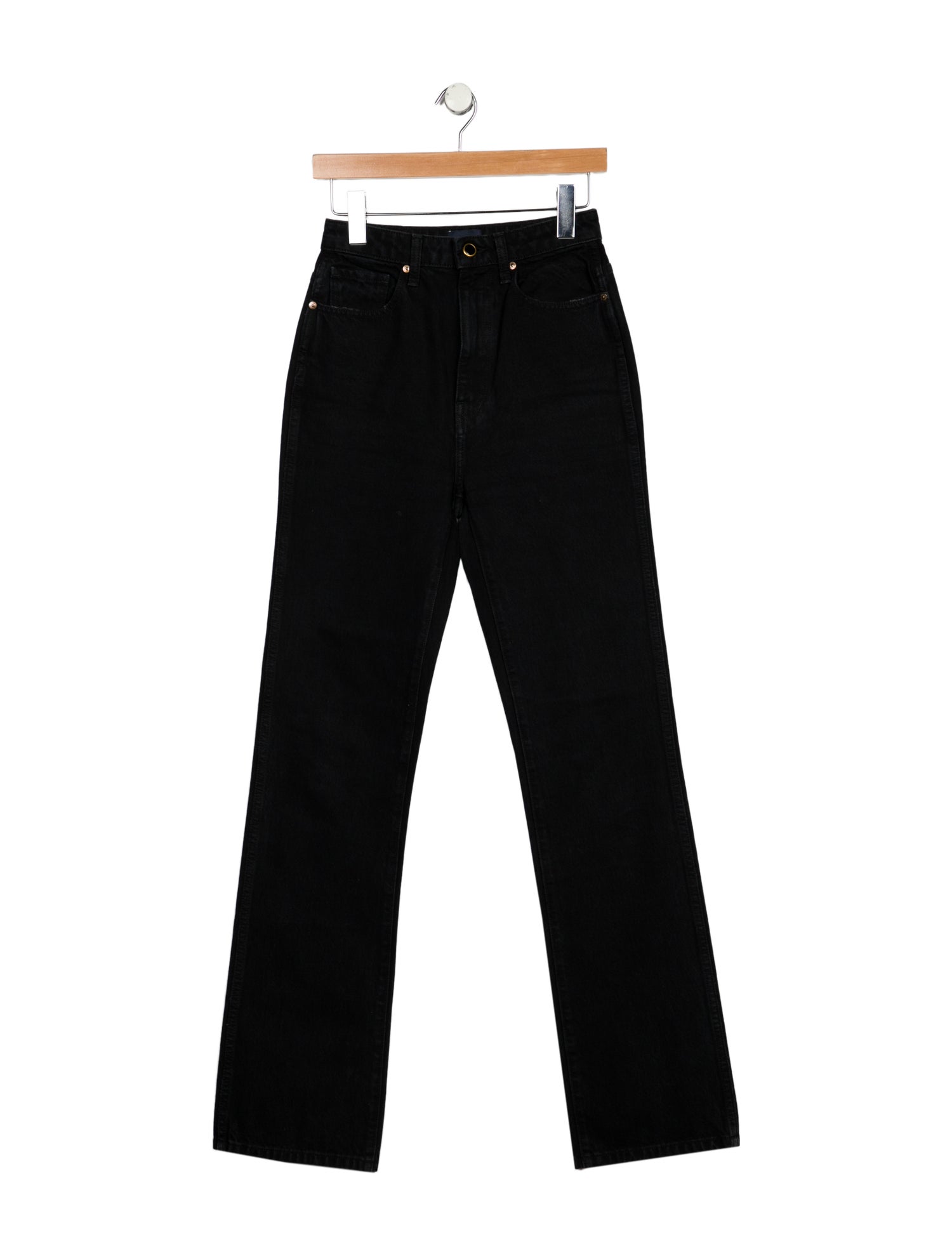 Khaite High-Rise Straight Leg Jeans