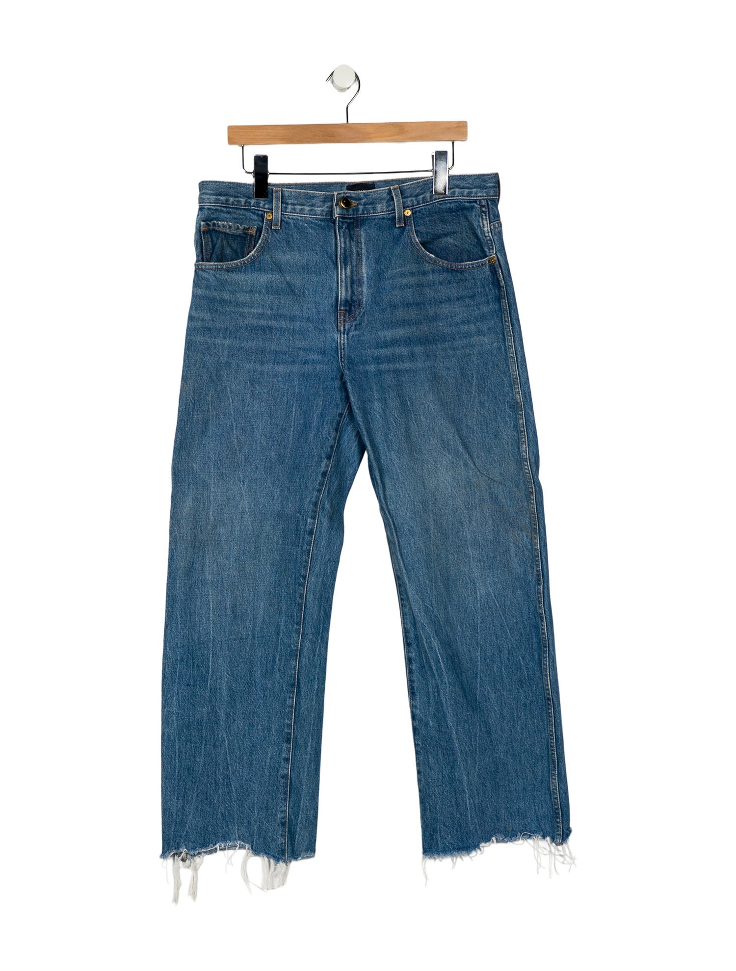 Khaite Mid-Rise Wide Leg Jeans