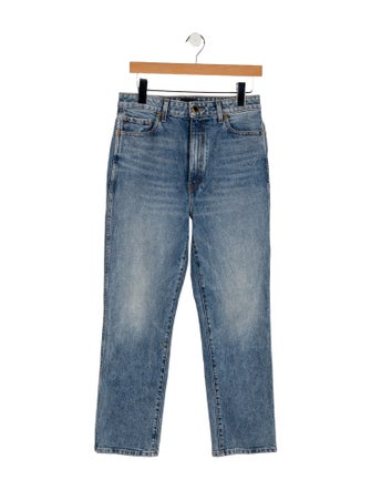 Khaite High-Rise Straight Leg Jeans