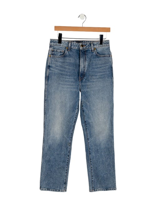 Khaite High-Rise Straight Leg Jeans