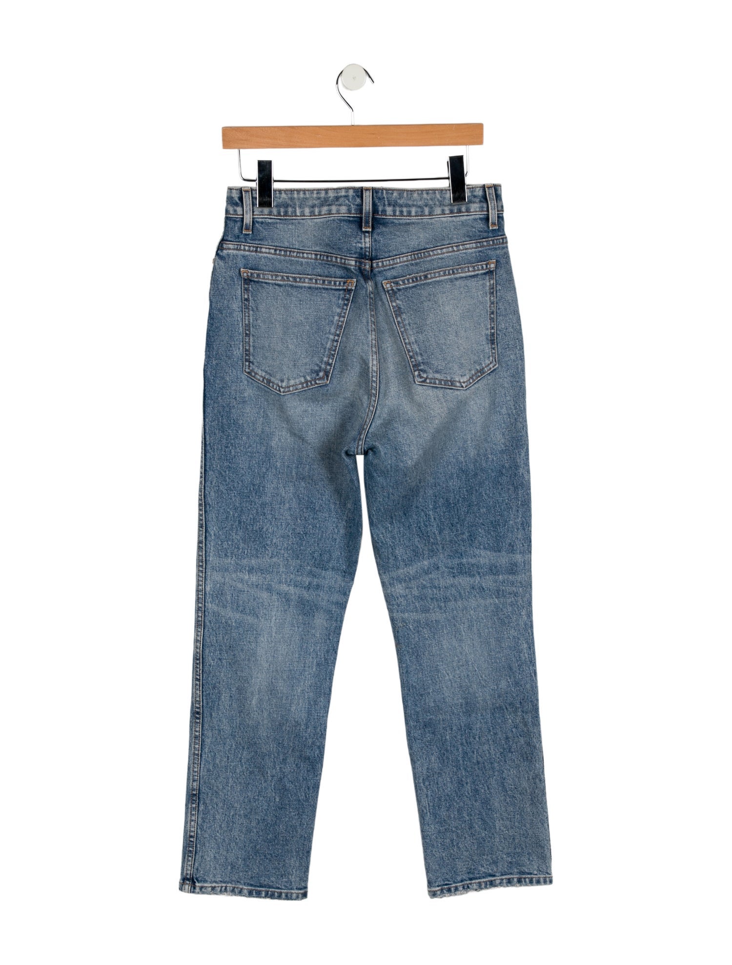 Khaite High-Rise Straight Leg Jeans