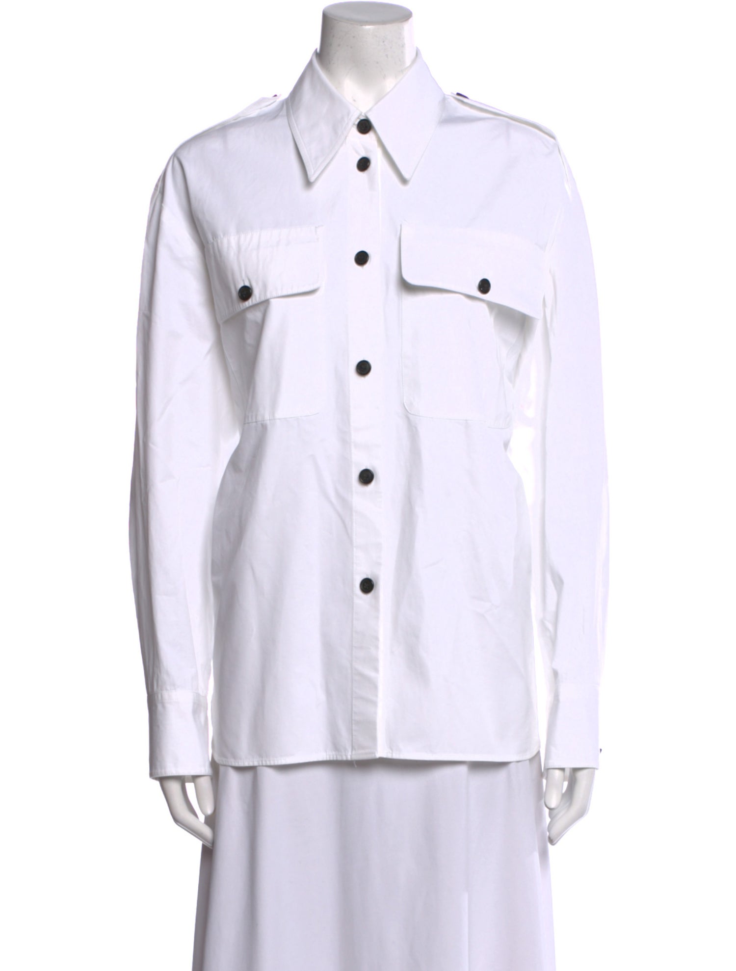 Khaite Long Sleeve Button-Up Top