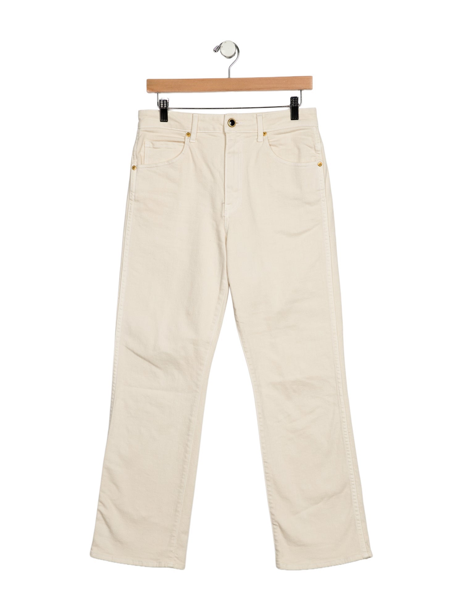 Khaite Mid-Rise Straight Leg Jeans