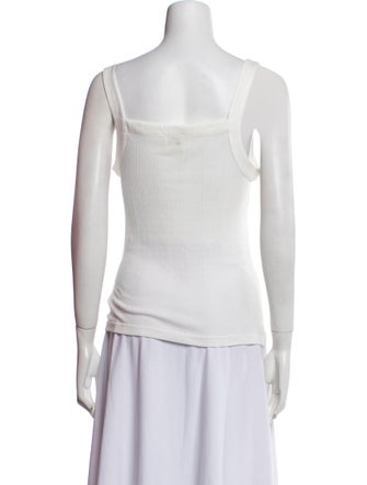 Khaite Square Neckline Sleeveless Top