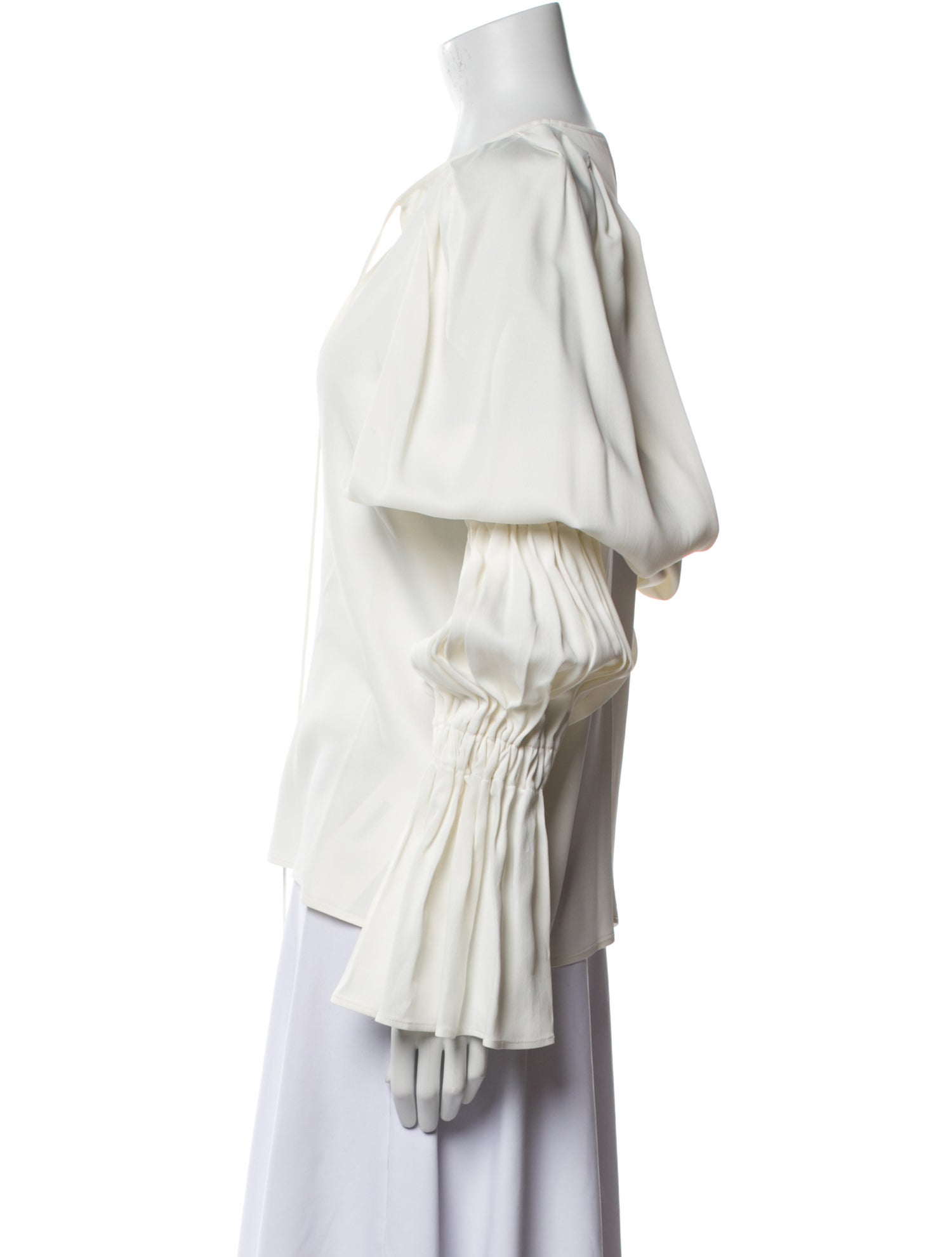 Khaite V-Neck Long Sleeve Blouse