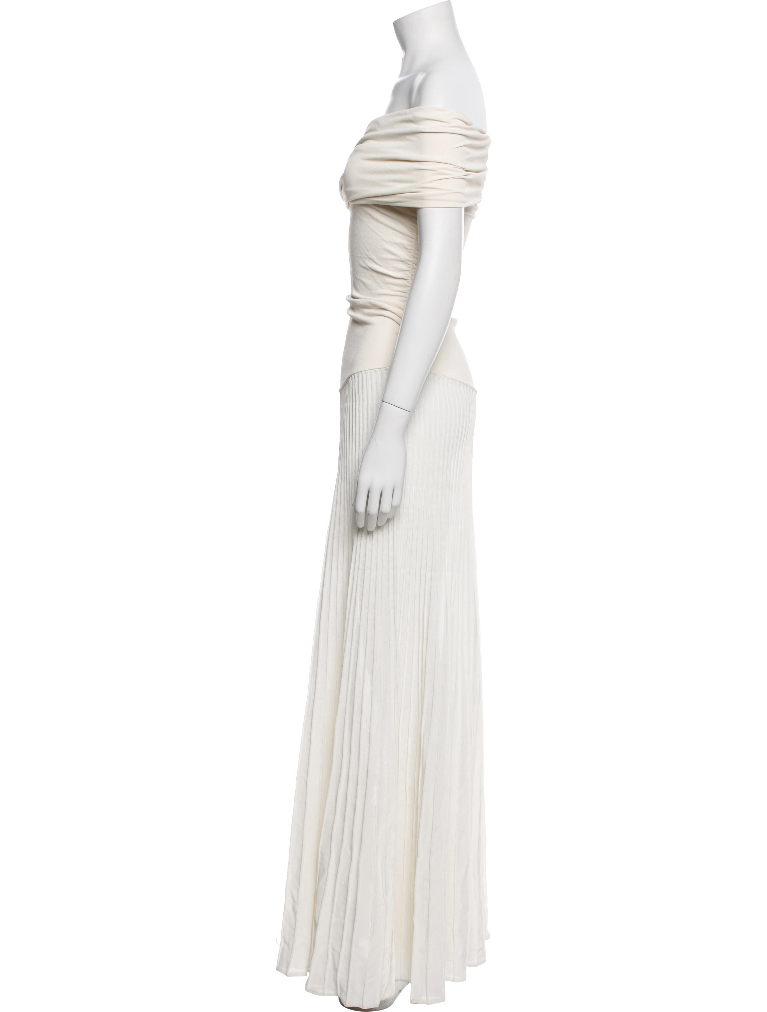Khaite Off-The-Shoulder Long Dress
