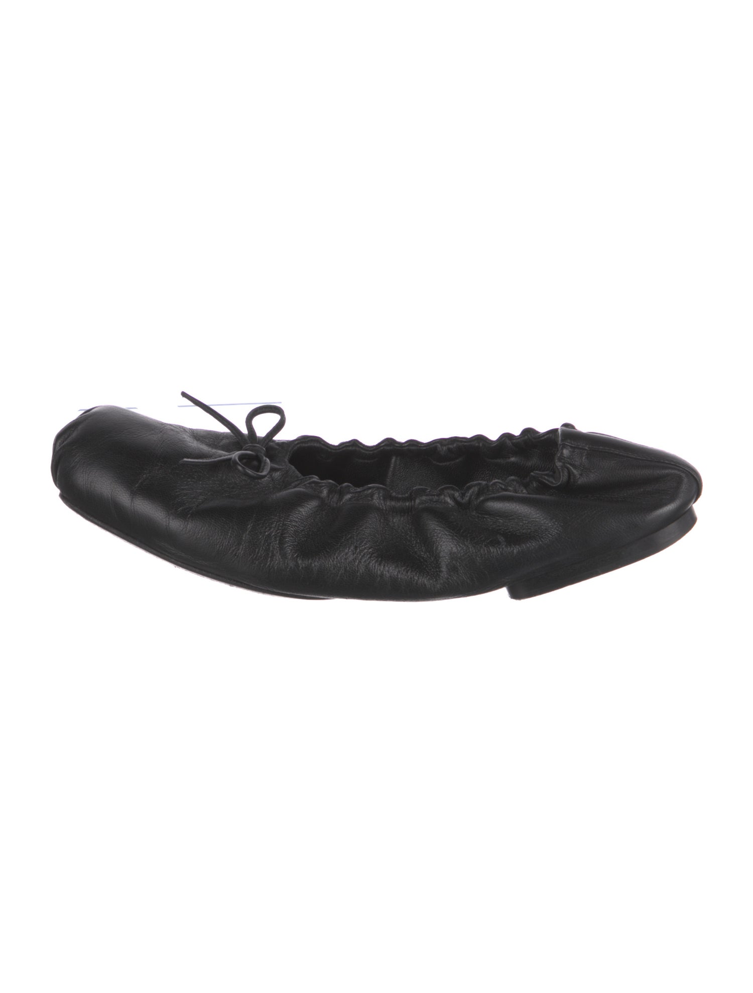 Khaite Leather Bow Accents Ballet Flats