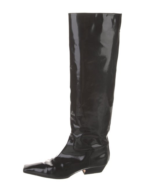 Khaite Patent Leather Riding Boots
