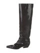 Khaite Patent Leather Riding Boots