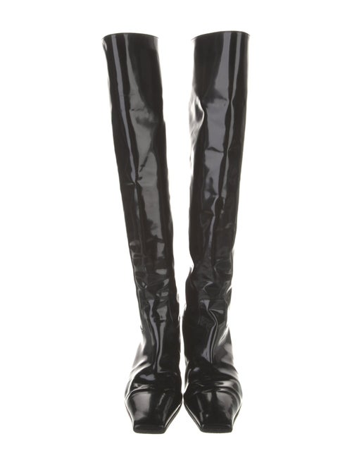 Khaite Patent Leather Riding Boots