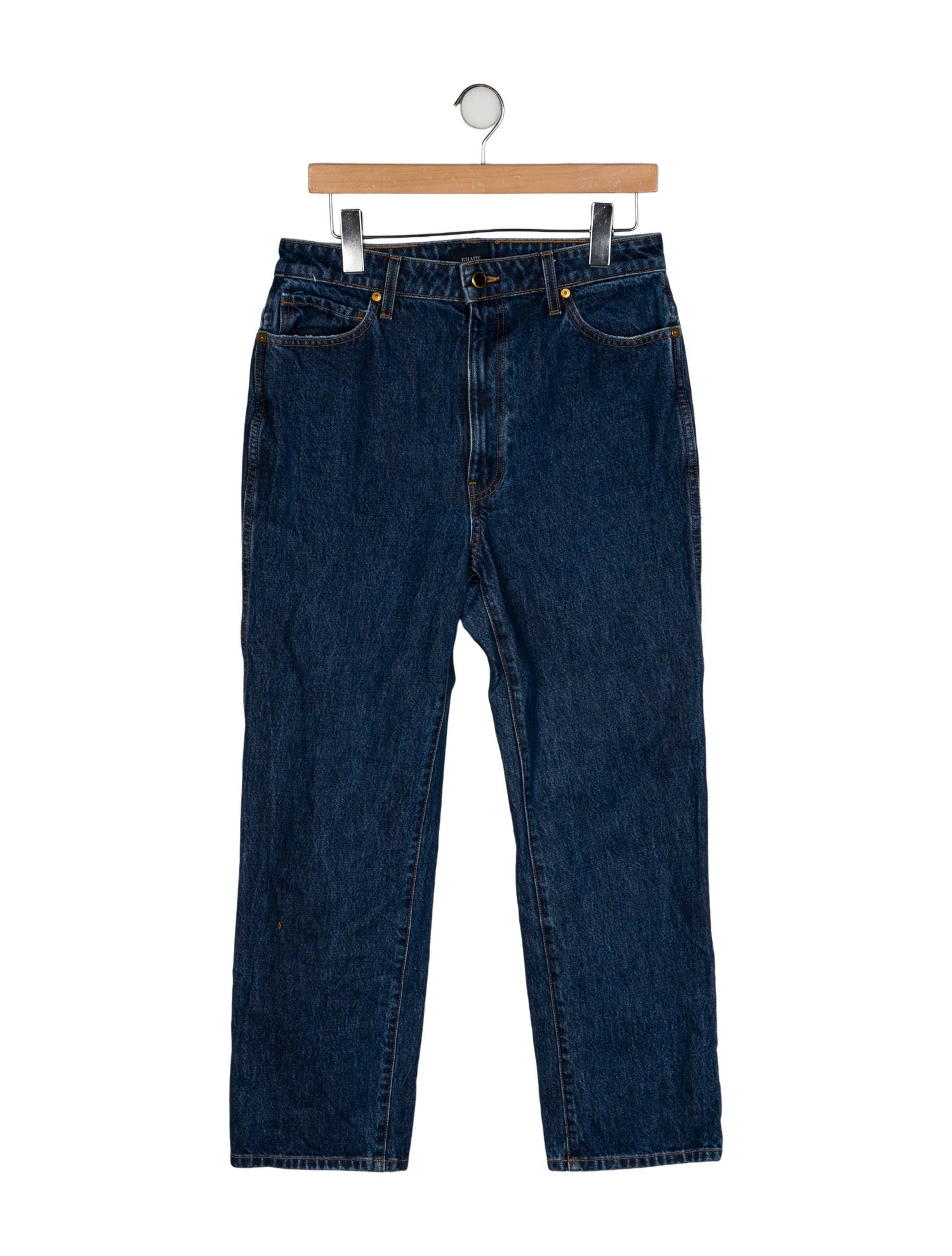 Khaite High-Rise Straight Leg Jeans