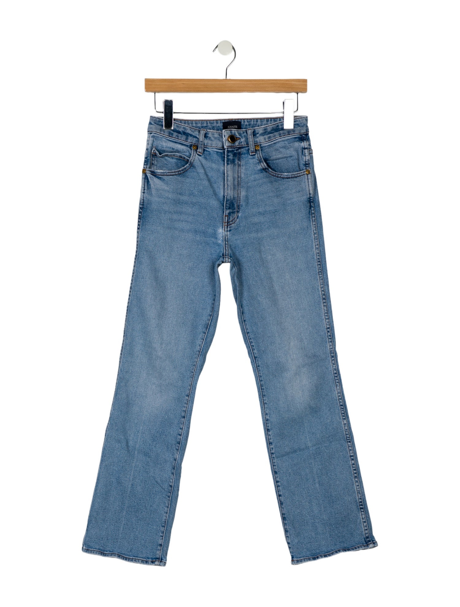 Khaite Mid-Rise Straight Leg Jeans