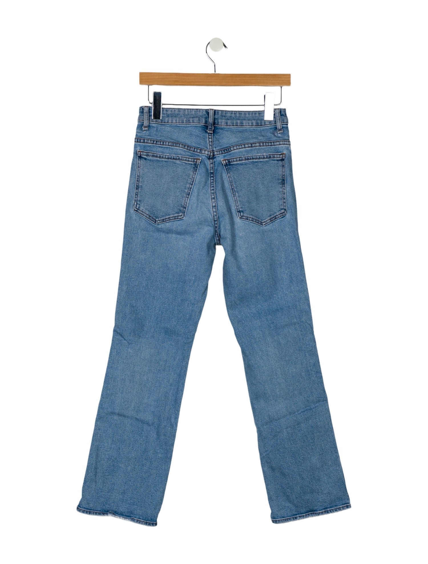 Khaite Mid-Rise Straight Leg Jeans