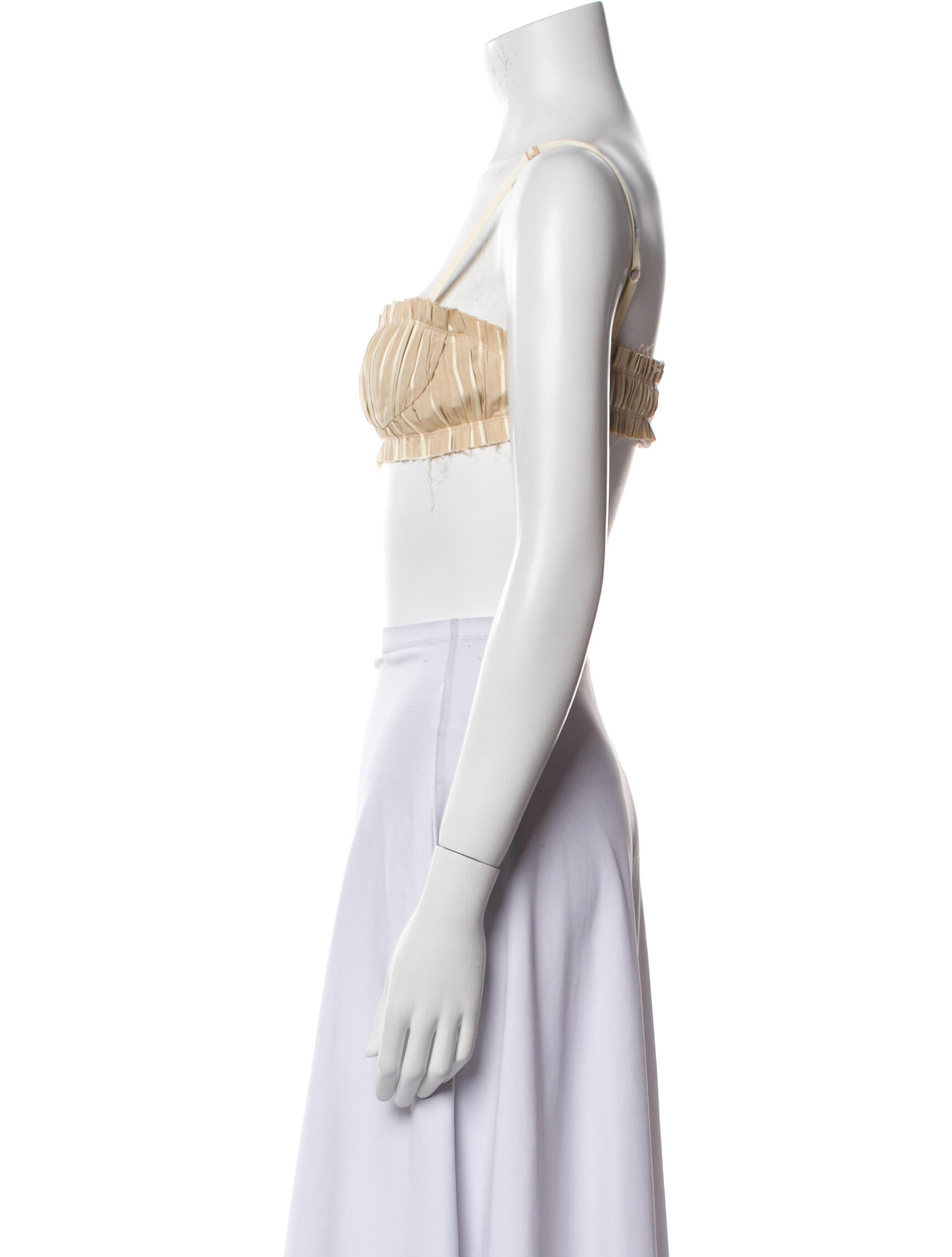 Khaite Square Neckline Sleeveless Crop Top