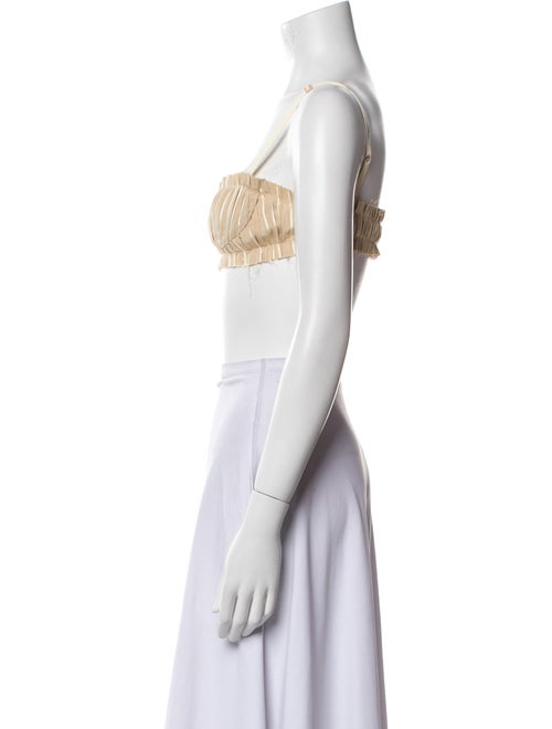 Khaite Square Neckline Sleeveless Crop Top