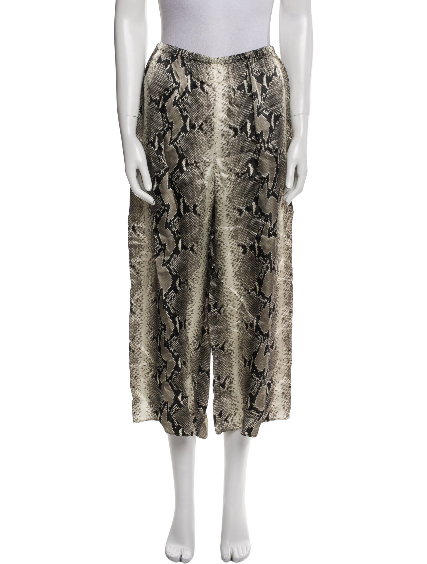 Khaite Animal Print Wide Leg Pants