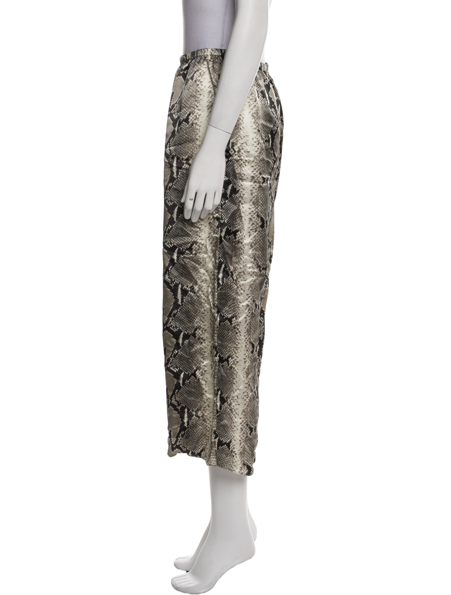 Khaite Animal Print Wide Leg Pants