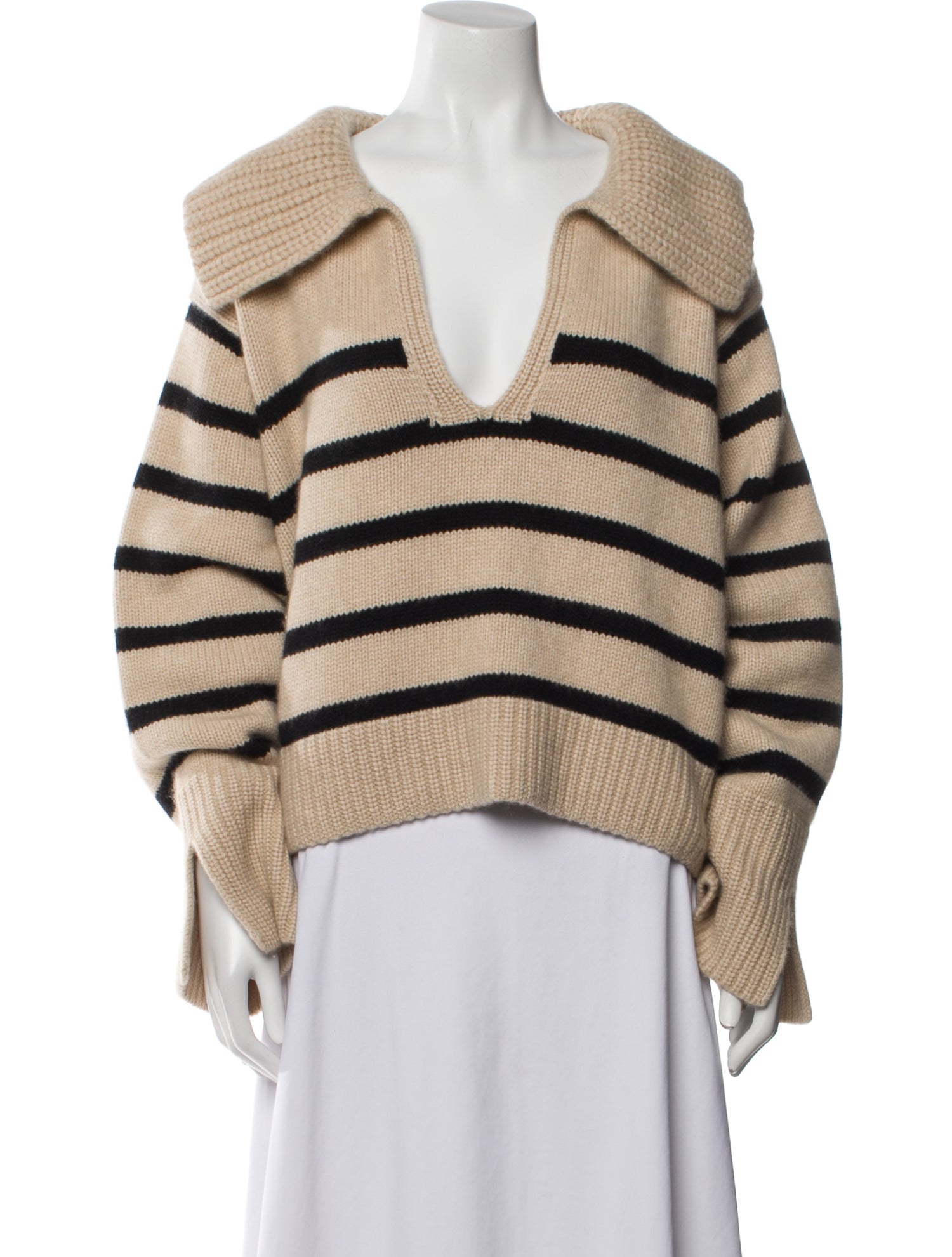 Khaite Cashmere Striped Sweater