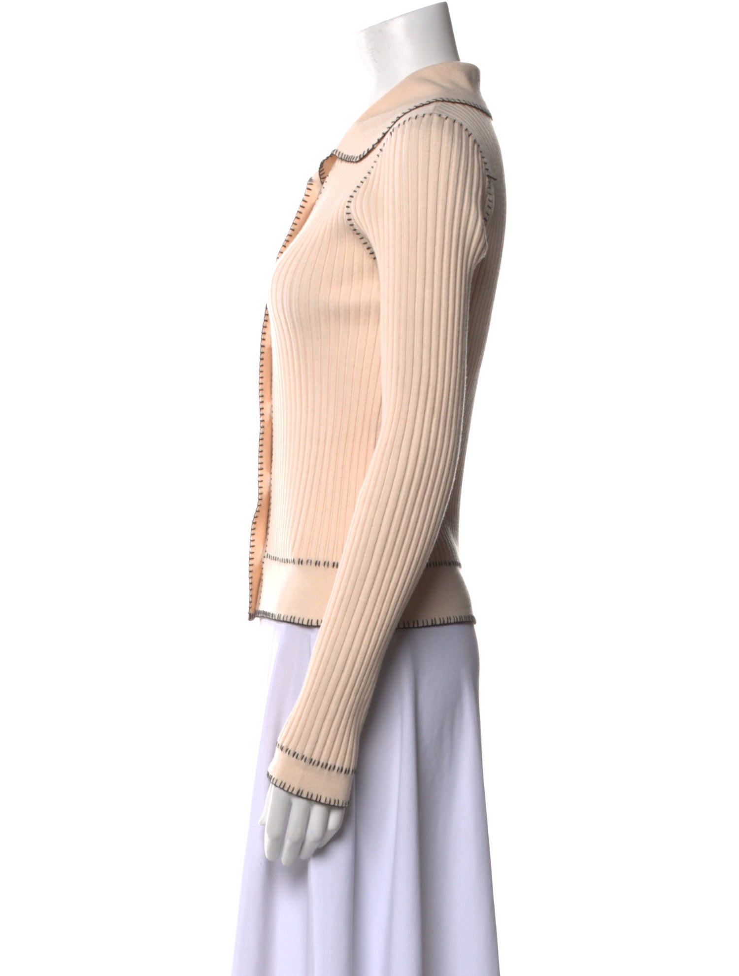 Khaite Wool Striped Button-Up Top