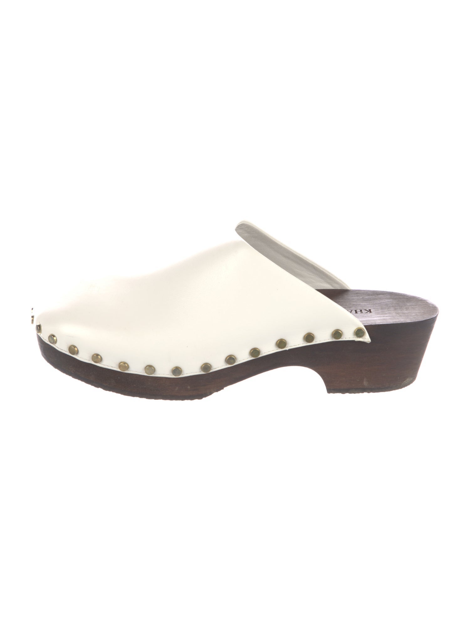 Khaite Leather Studded Accents Mules