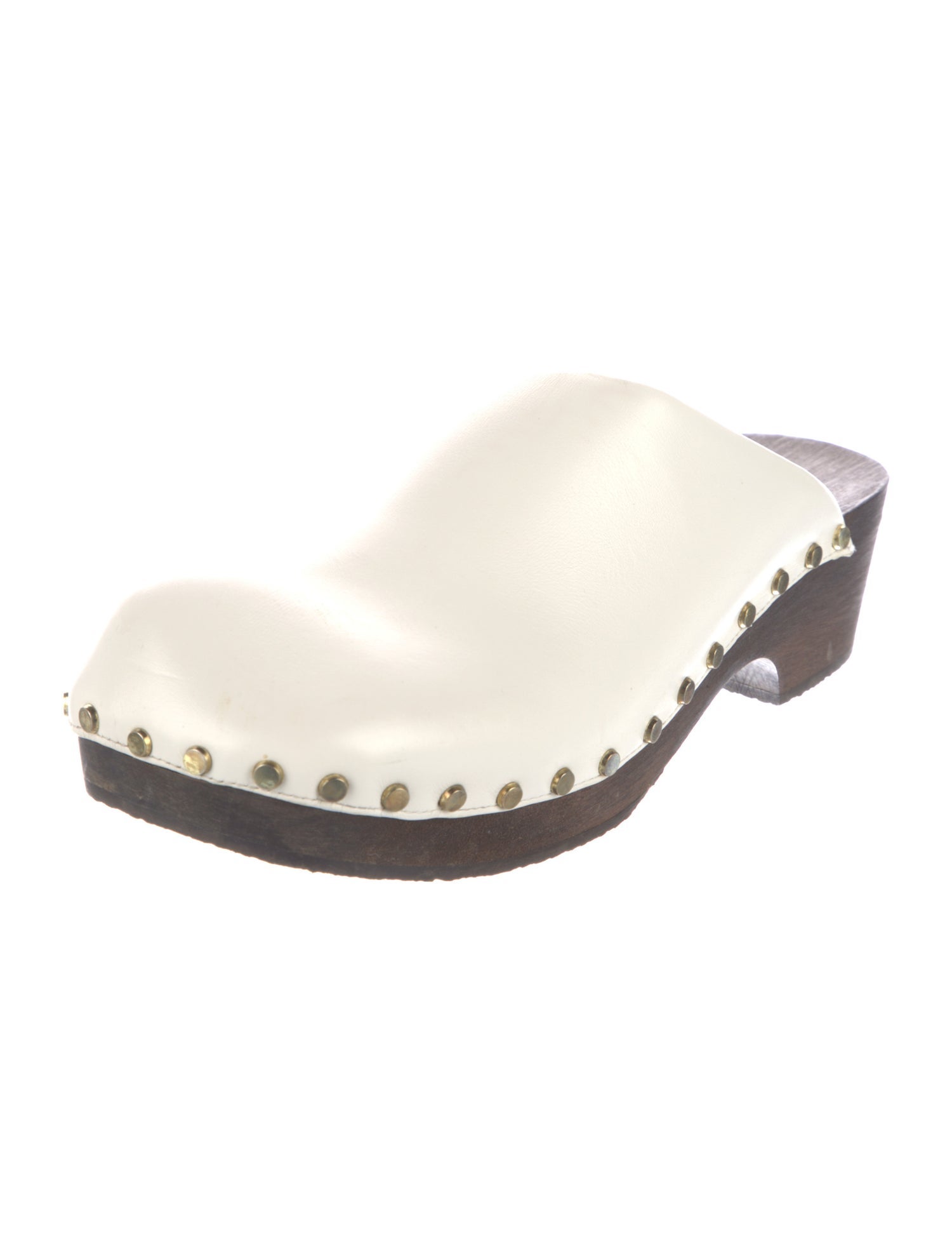 Khaite Leather Studded Accents Mules
