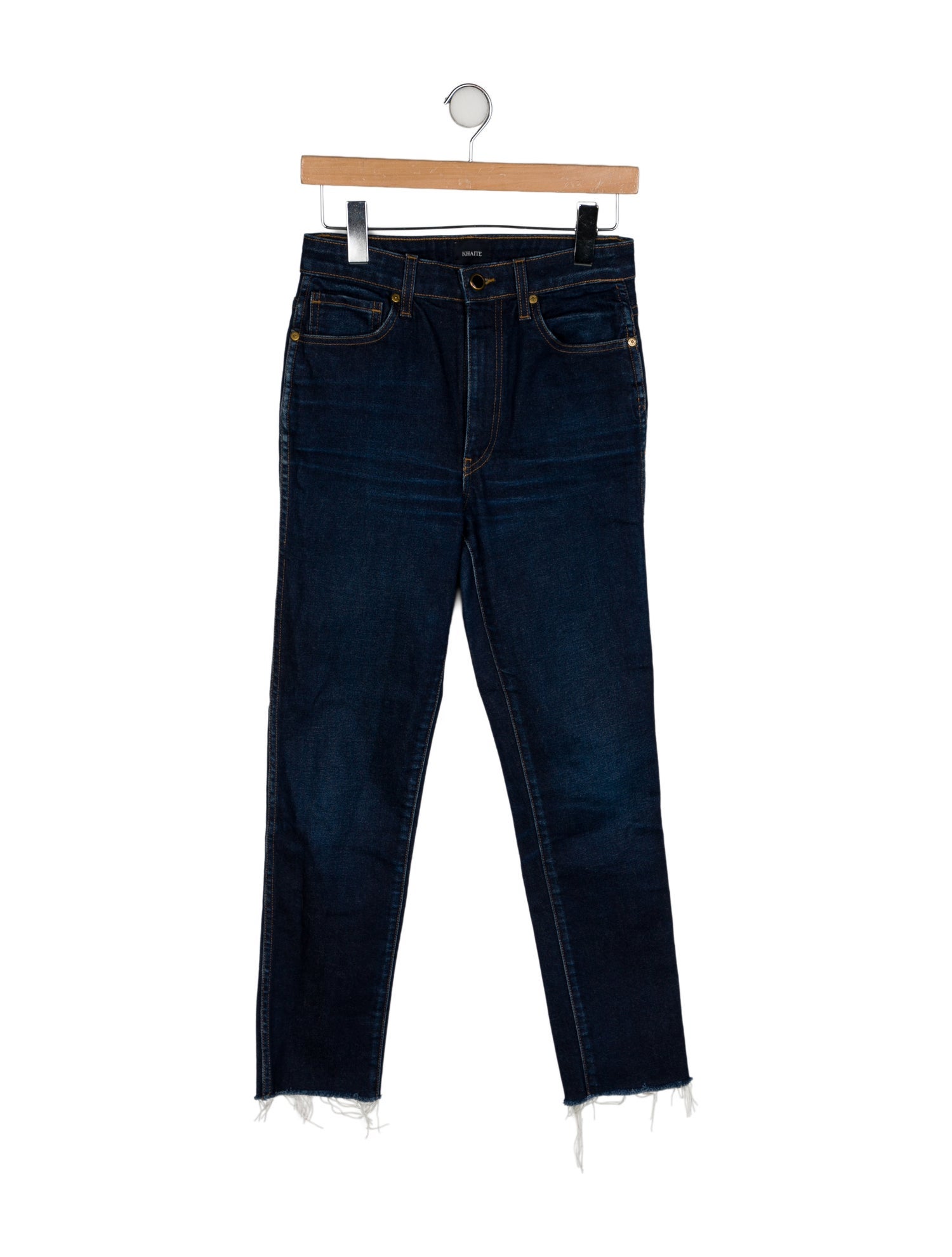 Khaite High-Rise Straight Leg Jeans