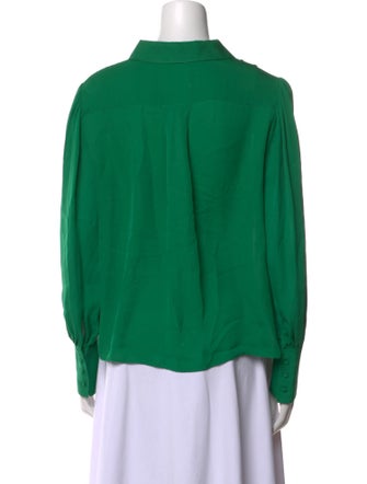 Khaite Silk Long Sleeve Button-Up Top