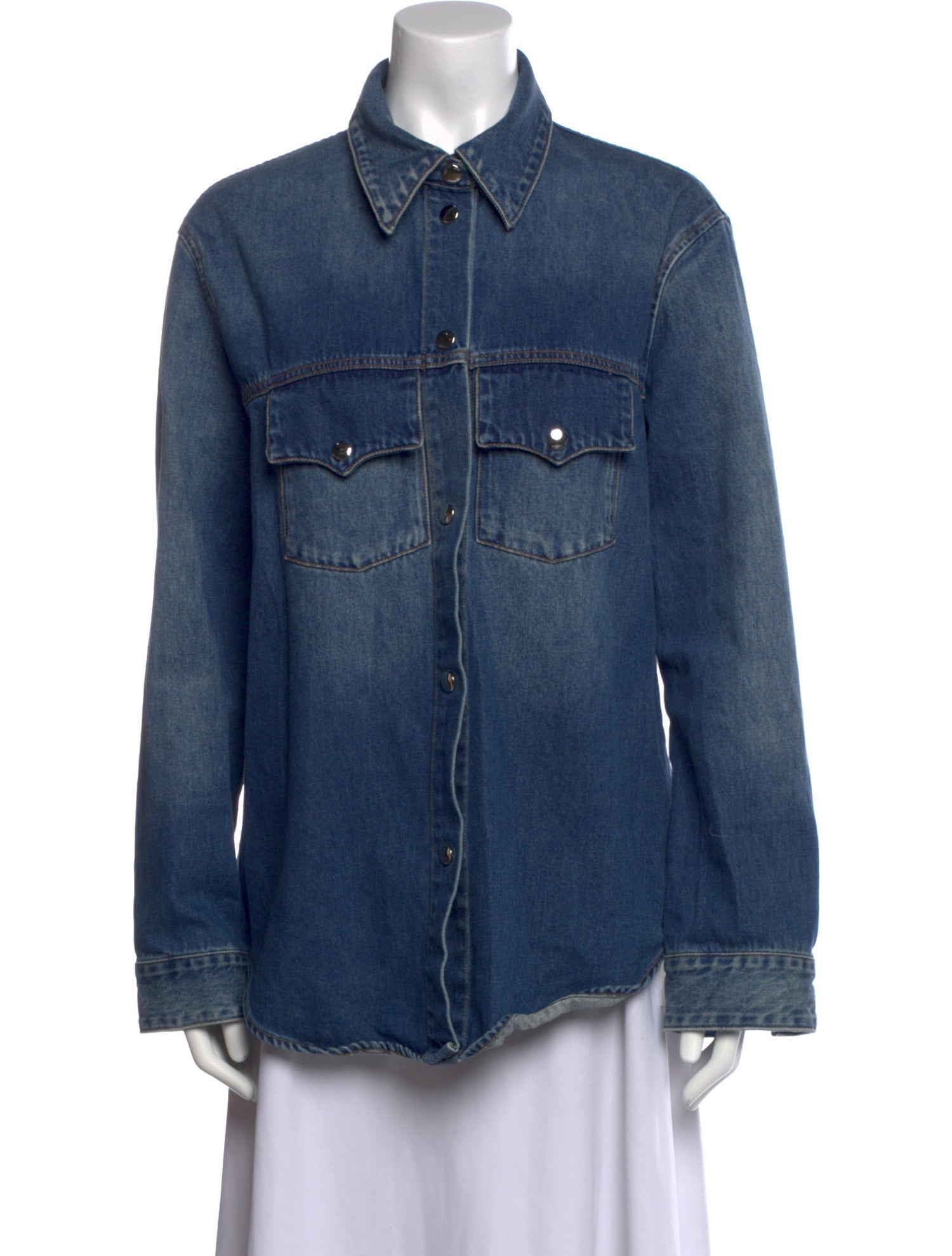 Khaite Long Sleeve Button-Up Top