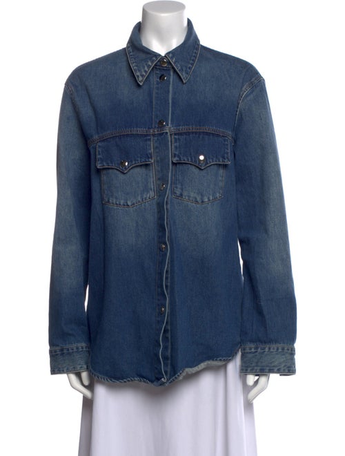 Khaite Long Sleeve Button-Up Top