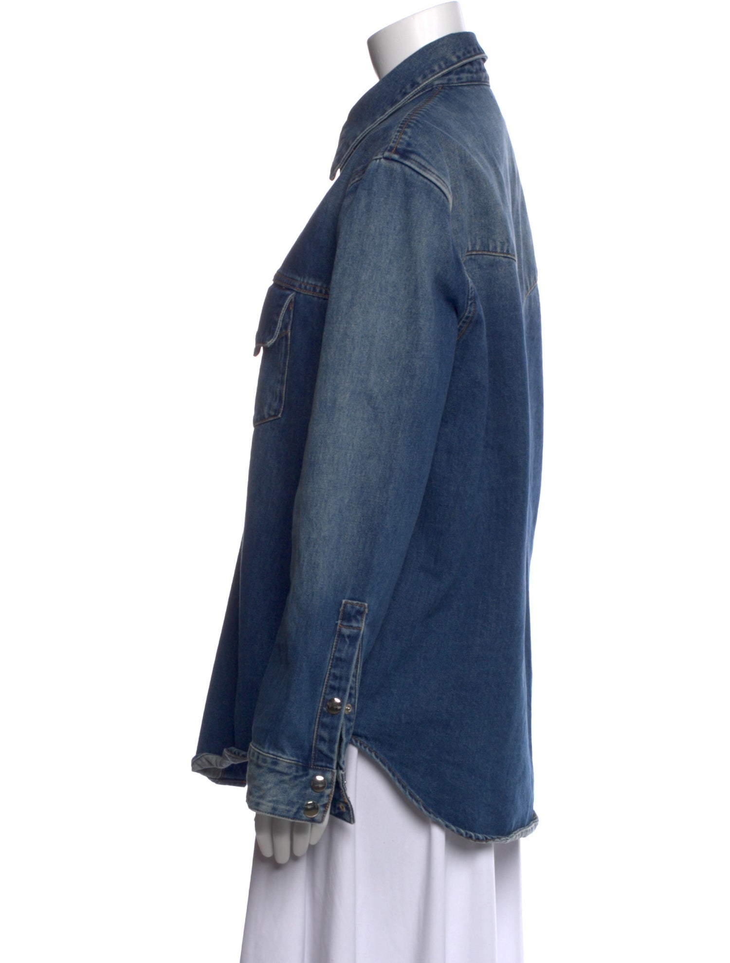 Khaite Long Sleeve Button-Up Top