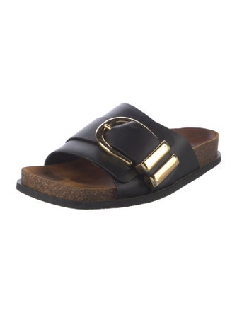 Khaite Leather Slides