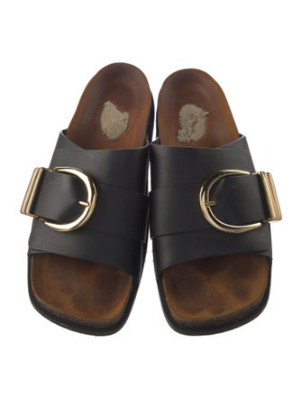 Khaite Leather Slides