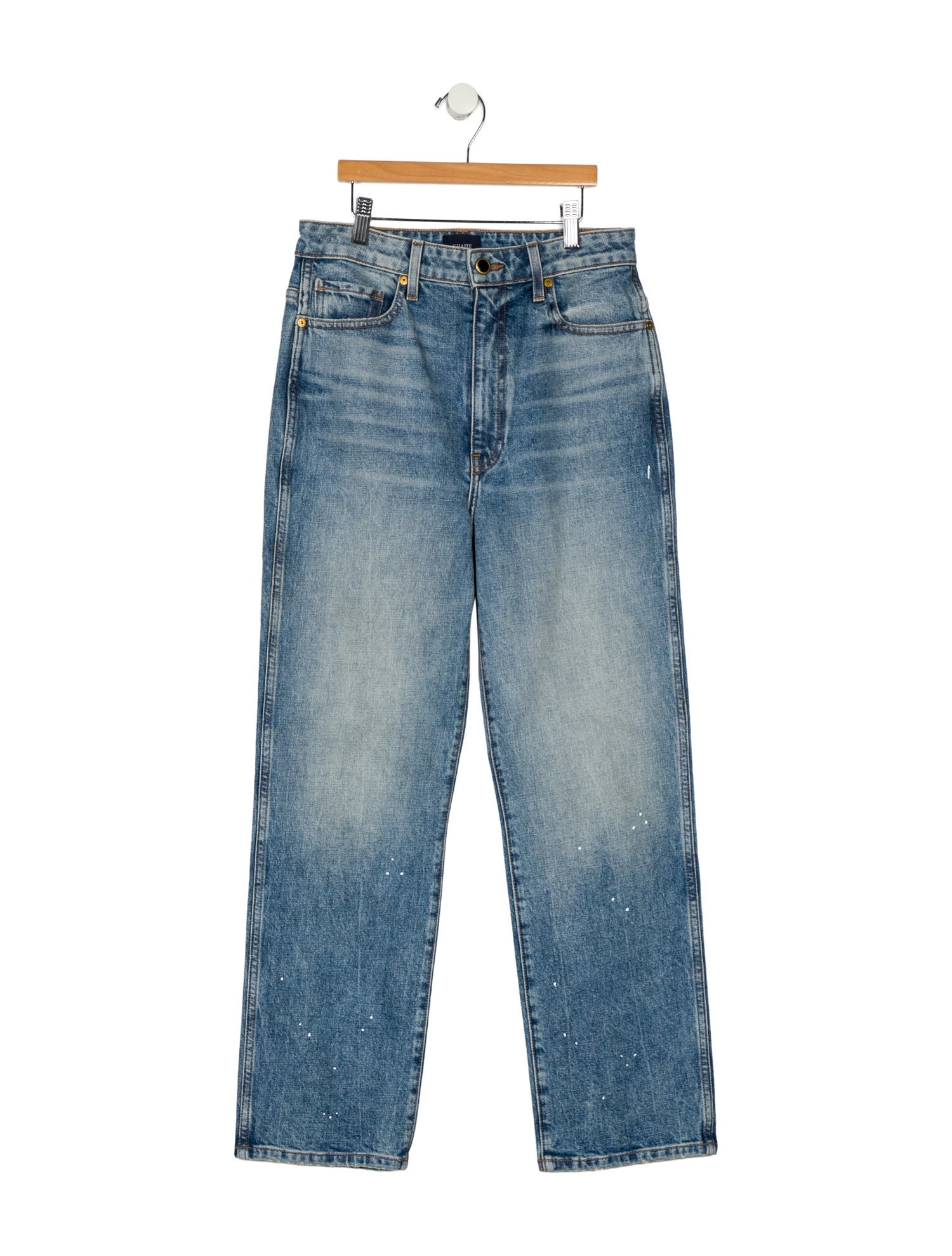 Khaite High-Rise Straight Leg Jeans