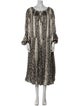 Khaite Animal Print Long Dress