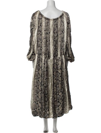 Khaite Animal Print Long Dress