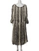 Khaite Animal Print Long Dress