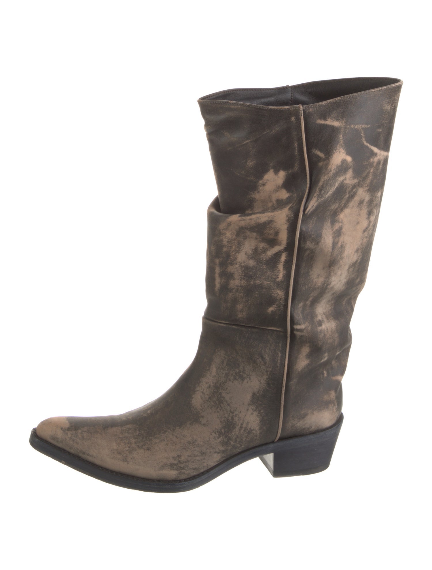 Khaite Leather Printed Boots