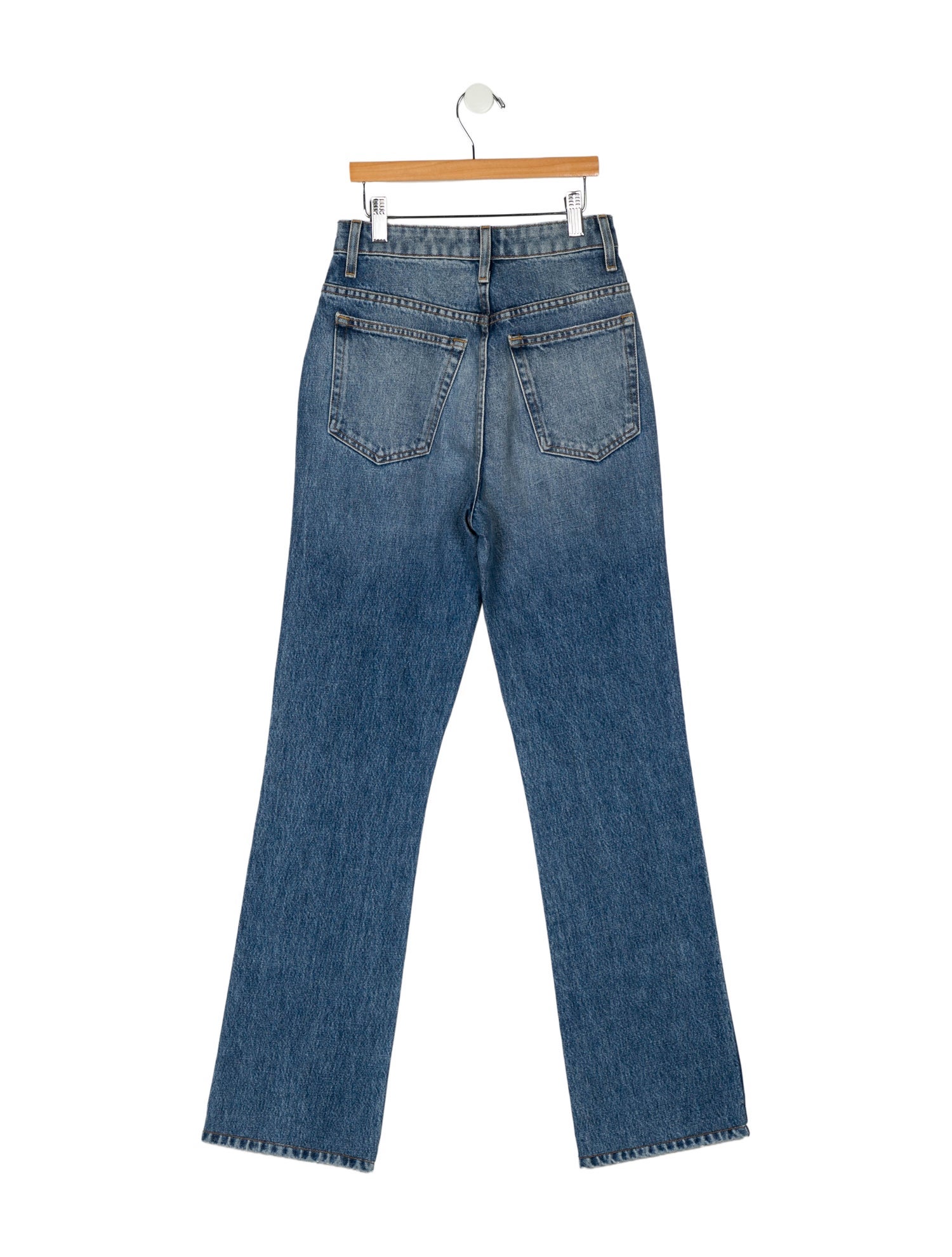 Khaite High-Rise Straight Leg Jeans