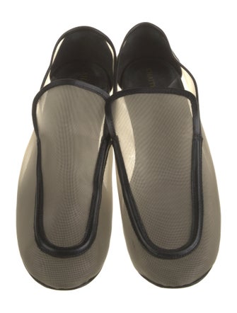 Khaite Mesh Leather Trim Embellishment Flats