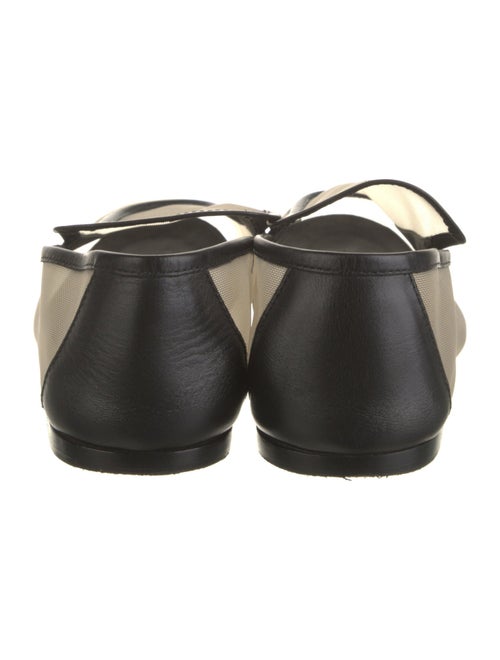 Khaite Mesh Leather Trim Embellishment Flats