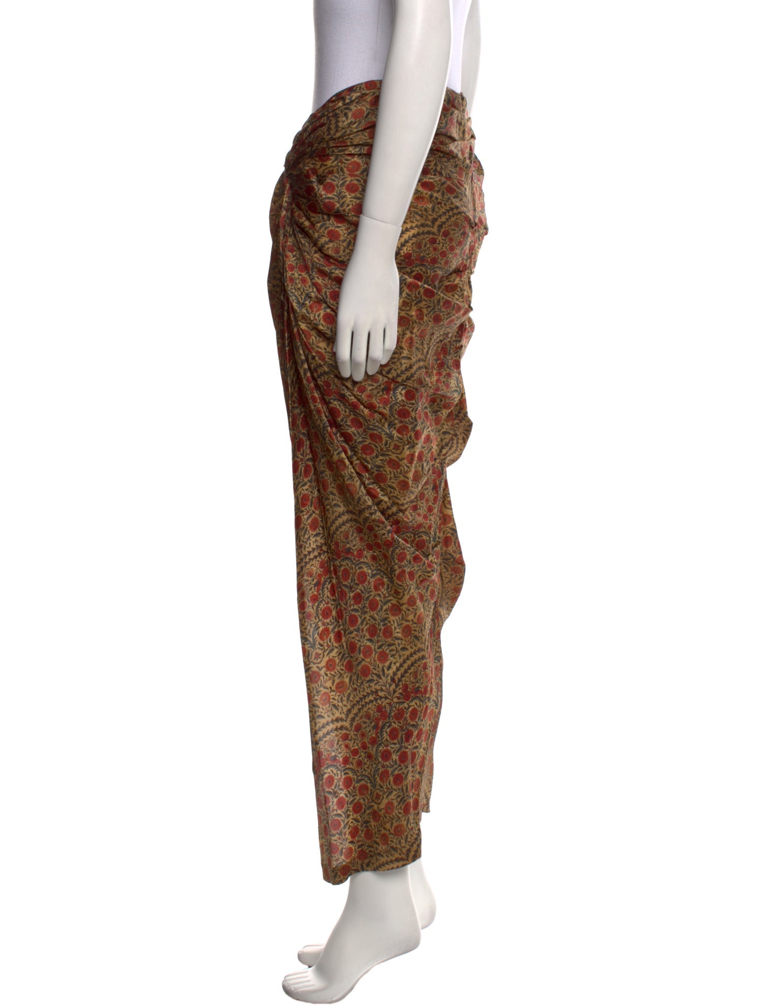 Khaite Paisley Print Midi Length Skirt
