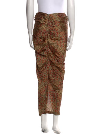 Khaite Paisley Print Midi Length Skirt