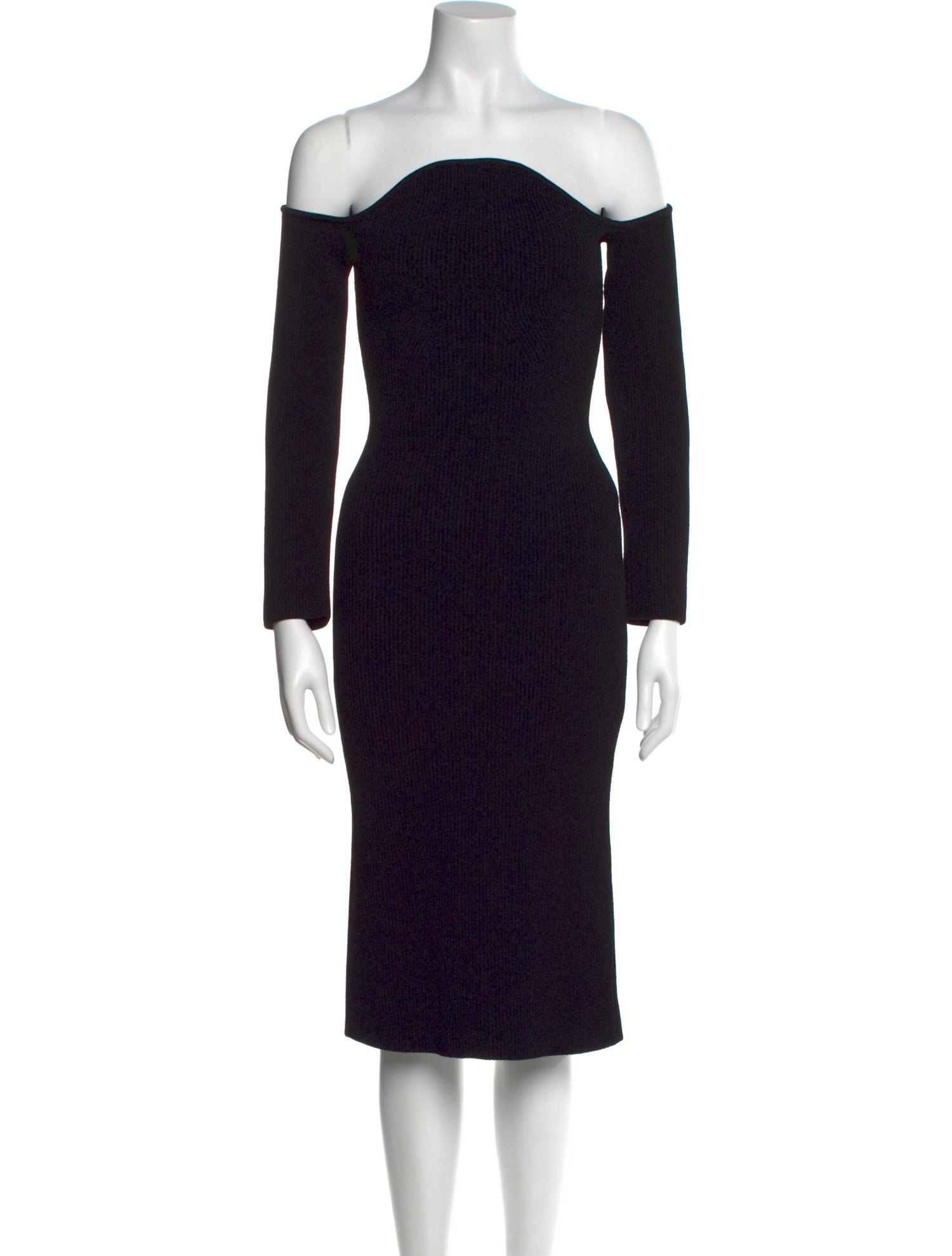 Khaite Off-The-Shoulder Knee-Length Dress