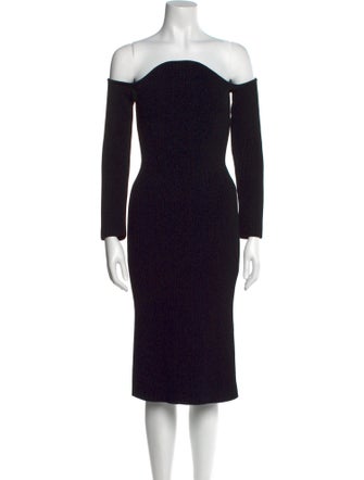 Khaite Off-The-Shoulder Knee-Length Dress