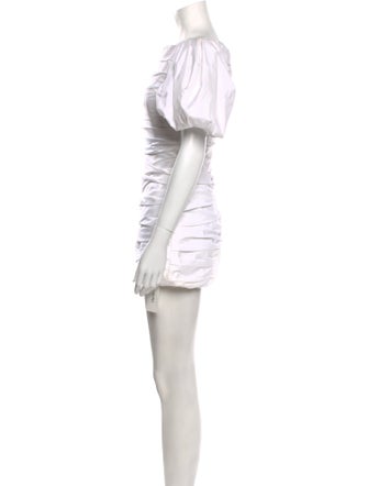 Khaite Bateau Neckline Mini Dress